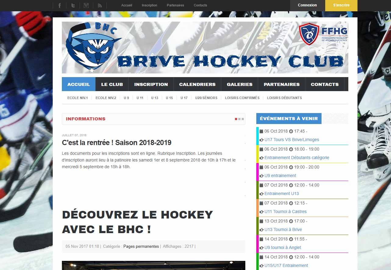 Site web du Brive Hockey Club