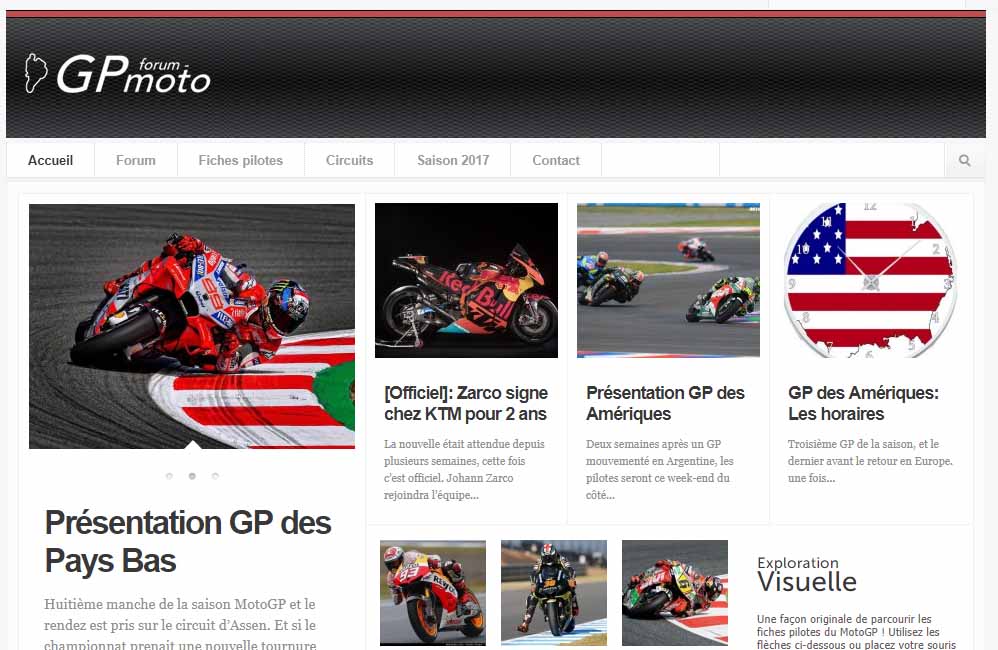 Site web dédié aux MotoGP